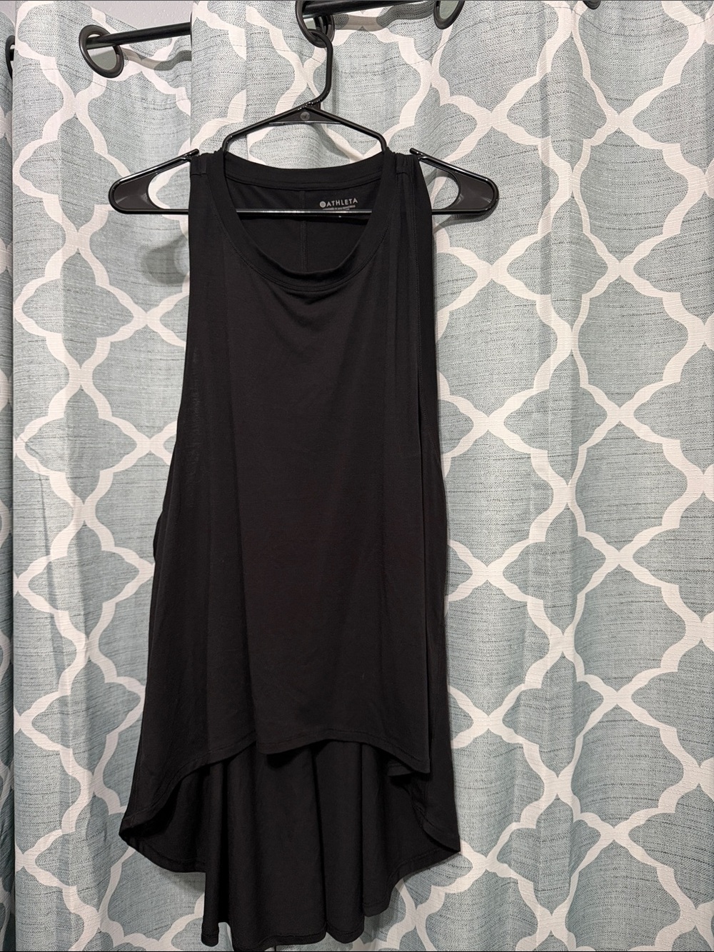 Athleta Black High-Low Tank with Scoop Neck